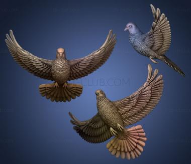 3D model dove IN FLIGHT (STL)